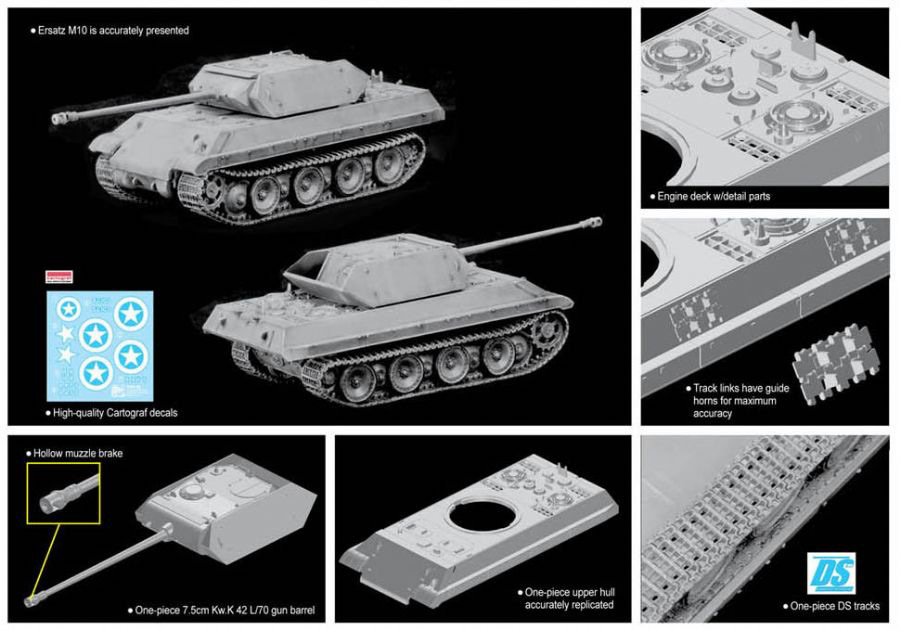 メーカー :: ドラゴン :: ドラゴンモデル :: ドラゴン 1/72 WW.II ドイツ軍 M10パンター（偽装戦車）グライフ作戦 194 -  プラモデル通販専門店【ホビコレ】｜飛行機・車・鉄道模型・完成品販売