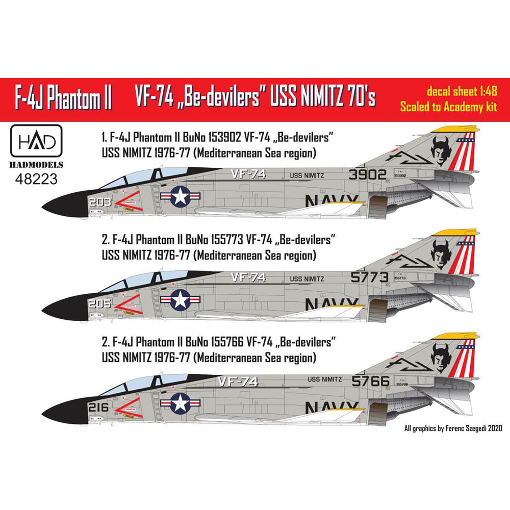 デカール :: 自衛隊機用 :: HADモデル 1/48 アメリカ海軍 F-4J